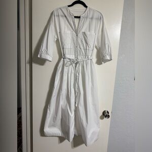 Lou & Grey White Midi Dress